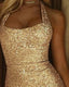 Halter Neck Dress | High Slit, Backless Design 2