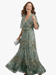 Halter Neck Midi Dress | Floral Motif, Flowing Silhouette 1