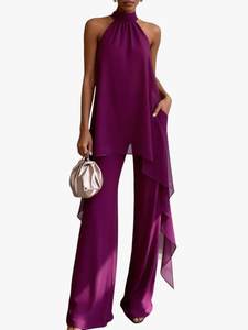 Halter Set | Flowing Pants, Elegant Design 1