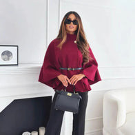 Hattie Cozy High Neck Buttoned Cape for Elegant Winter Warmth and Stylish Comfort 1