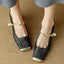 Heels | Floral Embossing, Square Toe Design 1
