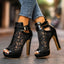 Heels | Floral Lace Peep-Toe, Adjustable Ankle Strap 3