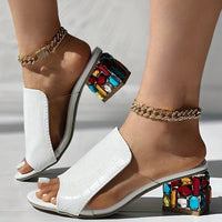 Heels | Rhinestone-Studded, Crocodile-Textured Upper 0