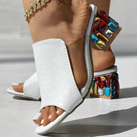 Heels | Rhinestone-Studded, Crocodile-Textured Upper 1