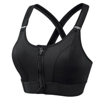 High Impact Sports Bra | Zipped Front, Wide Shoulder Straps 0