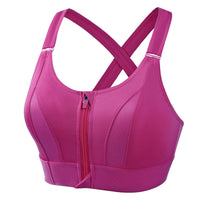 High Impact Sports Bra | Zipped Front, Wide Shoulder Straps 8