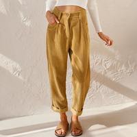 High Waist Pants | Wide Leg Design, Clean Silhouette 0