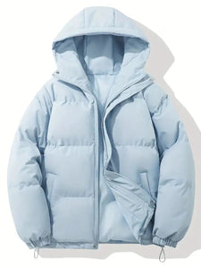 Hooded Puffer Jacket | Quilted Design, Zip-Up Closure 1