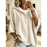 Jumper | Relaxed Fit, Hooded with Button Placket 2