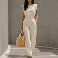 Jumpsuit | Belted Waist, Flowing Fabric 1