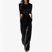 Jumpsuit | Belted Waist, Flowing Fabric 2