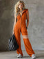 Jumpsuit | Black Retro-Inspired Design, Hooded with Side Stripes 5