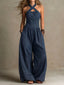 Jumpsuit | Cross-Neck Design, Wide-Leg Fit 2