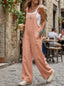 Jumpsuit | Linen Wide Leg, Sleeveless Dungaree 1