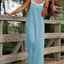 Jumpsuit | Linen Wide Leg, Sleeveless Dungaree 17