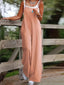 Jumpsuit | Linen Wide Leg, Sleeveless Dungaree 3