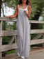 Jumpsuit | Linen Wide Leg, Sleeveless Dungaree 5