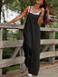 Jumpsuit | Linen Wide Leg, Sleeveless Dungaree 6