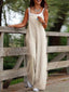 Jumpsuit | Linen Wide Leg, Sleeveless Dungaree 7