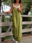 Jumpsuit | Linen Wide Leg, Sleeveless Dungaree 8