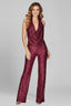Jumpsuit | Sequin Halter Neck, Wide Leg Pants 11