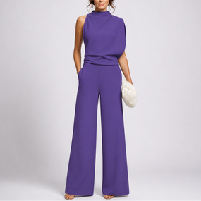 Jumpsuit | Sleeveless Upper, Wide-Leg Trousers 2