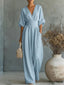 Jumpsuit | V-Neckline, Wide Leg Silhouette 2