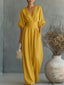 Jumpsuit | V-Neckline, Wide Leg Silhouette 3