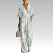 Jumpsuit | Wrap V-Neckline, Wide-Leg Silhouette 1
