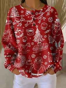 Karin Northse Luxury Women's Thick Double-Knit Waffle Jumper for Cozy Autumn Style 0