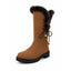 Knee-High Winter Boots | Fur-Trimmed Top, Side Lace-Up Detail 4