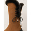 Knee-High Winter Boots | Fur-Trimmed Top, Side Lace-Up Detail 5