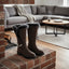 Knee-High Winter Boots | Fur-Trimmed Top, Side Lace-Up Detail 9