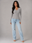 Knit Top | Buttoned Henley Neckline, Fitted Silhouette 1