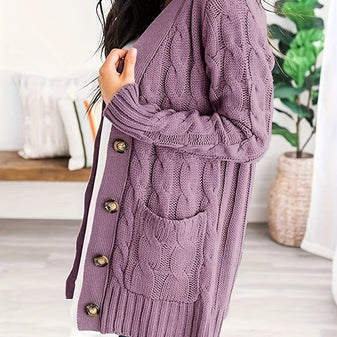 Knitted Vest | V-Neckline, Button Front 2