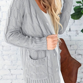 Knitted Vest | V-Neckline, Button Front 3