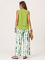 Layered Sleeveless Top | Wide-Leg Pants, Abstract Print 2