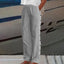 Linen Pants | Striped Pattern, Button Accent Detail 3