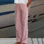Linen Pants | Striped Pattern, Button Accent Detail 5