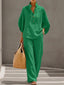 Linen Set | Batwing Sleeves, Wide Trousers 3