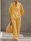 Linen Set | Batwing Sleeves, Wide Trousers 7