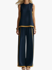Linen Set | Loose Fit, Two-Tone Design 1