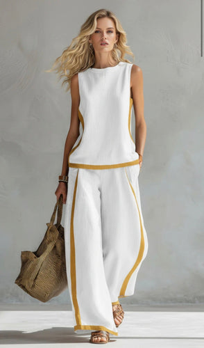 Linen Set | Loose Fit, Two-Tone Design 3