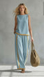 Linen Set | Loose Fit, Two-Tone Design 4