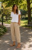 Linen Trousers | Lightweight Fabric, Elastic Waistband 6