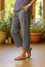 Linen Trousers | Relaxed Fit, Elastic Waist 2