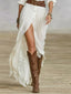 Long Dress | Belted Waist, Pleated Lapels 4