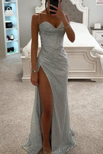Long Dress | Shimmer Corset, Spaghetti Straps 2