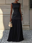 Long Dress | Sleeveless, Pleated Silhouette 10