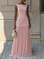 Long Dress | Sleeveless, Pleated Silhouette 11
